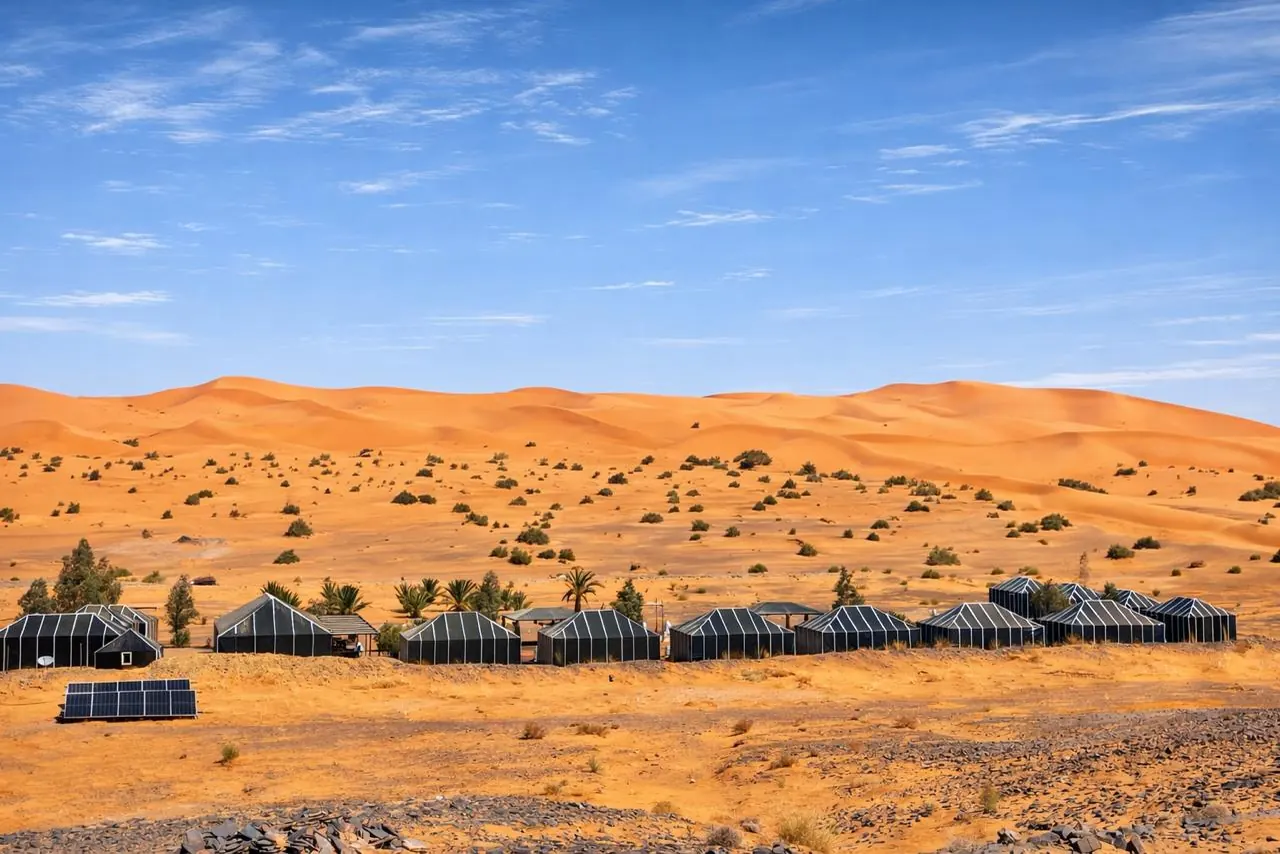 Le tende del Tassili Luxury Desert Camp tra le dune